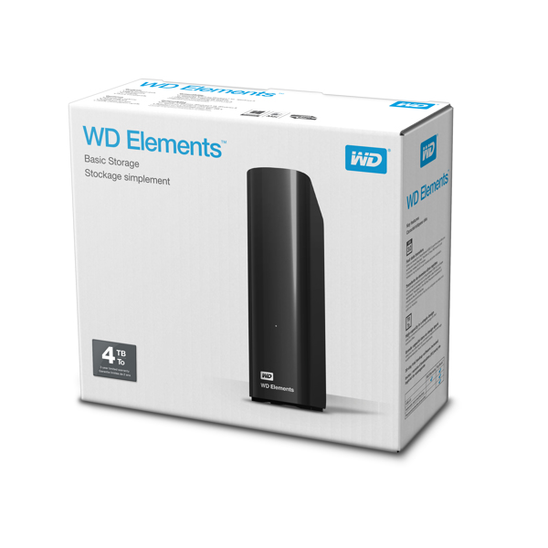 WD Elements Desktop - 4 TB - 3.2 Gen 1 - WDBWLG0040HBK-EESN