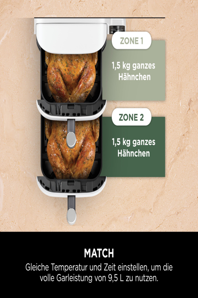 SharkNinja Ninja DoubleStack SL400EUWH - Hot air fryer - SL400EUWH
