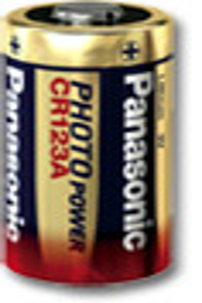 Panasonic CR 123, Single-use battery, Lithium, 3 V, 1400 mAh, 17 mm, 17 mm - CR-123AL/2BP