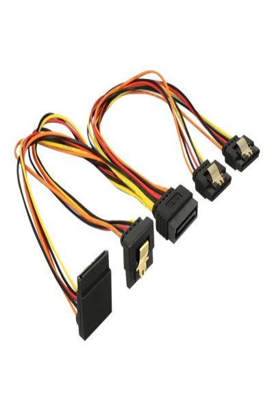 Delock Power splitter - SATA power (P) latched to SATA power (R) metal clip - 60148