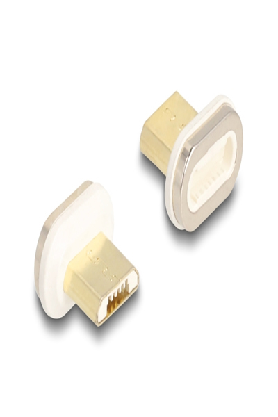 Delock 66575, aimant, USB Micro-B, or, blanc