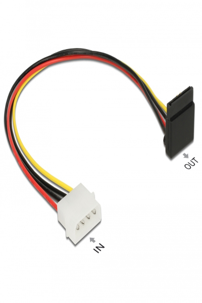 Delock SATA 15-polig hona > 4-polig Molex-hane metall - 85513