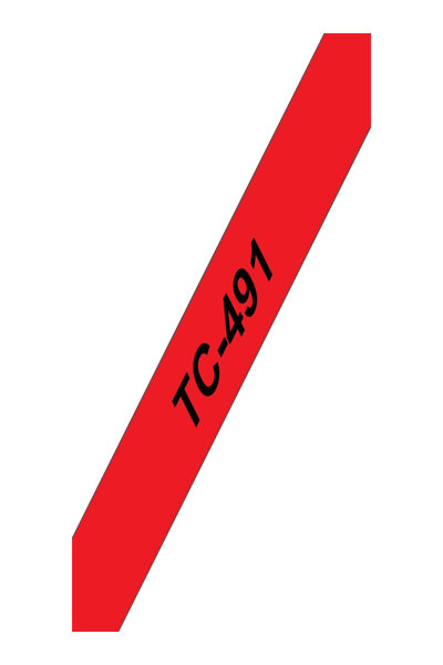 Brother Noir sur rouge - Rouleau (0,9 cm) de ruban laminé