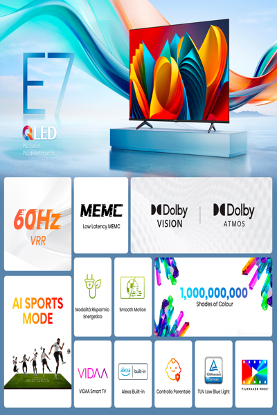 Hisense 85E7NQ 85 inch QLED Smart TV - 85E7NQ