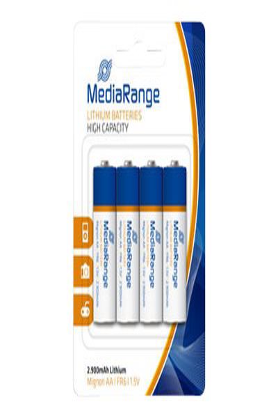 Lot de 4 piles AA MEDIARANGE
