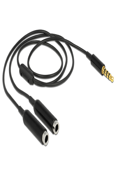 Delock Audio splitter - 4-pole mini jack female to 4-pole mini jack male - 65575