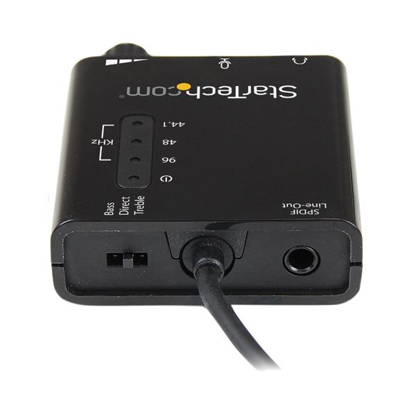 StarTech USB Stereo Audio Adapter External Sound Card with SPDIF Digital Audio - 5.1 channels - 24 bit - 91 dB - USB - ICUSBAUDIO2D