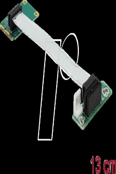Delock Riser-kort Mini PCI Express > PCI Express x1 vänsterinsättning - 41370