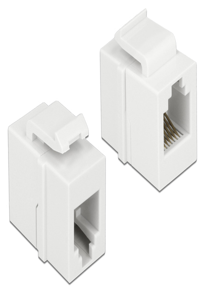 Delock Keystone-kopplare - RJ-12 (hona) till RJ-12 (hona) - 86380