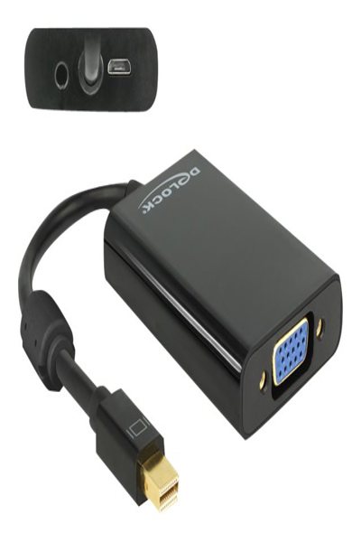 Delock Adapter mini Displayport 1.1 male > VGA female + Audio + Power - 65598