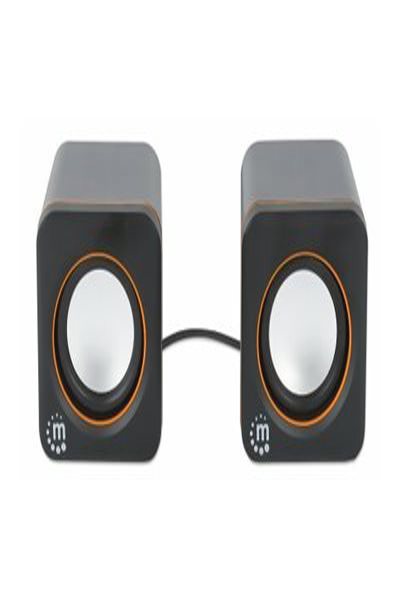 Manhattan USB-Lautsprecher - 2600 Series schwarz/orange - Speaker - Volume control