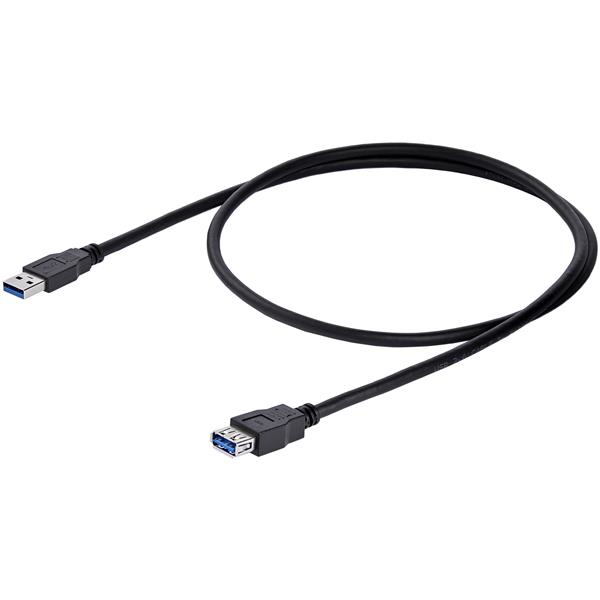 StarTech 1m Black SuperSpeed USB 3.0 Extension Cable - USB3SEXT1MBK