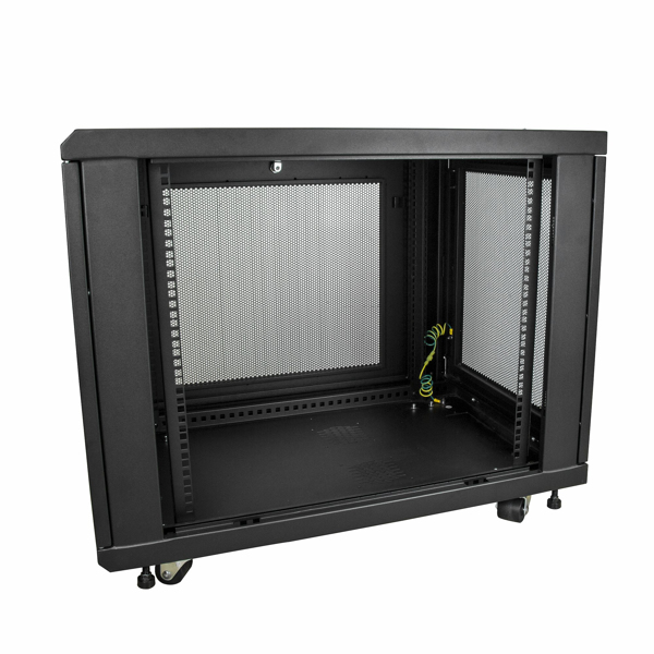 StarTech Server Rack Cabinet - 78.70cm (31") Deep Enclosure - 12U - Cabinet - Black - 12U - 78.7cm (31") (RK1233BKM) - RK1233BKM
