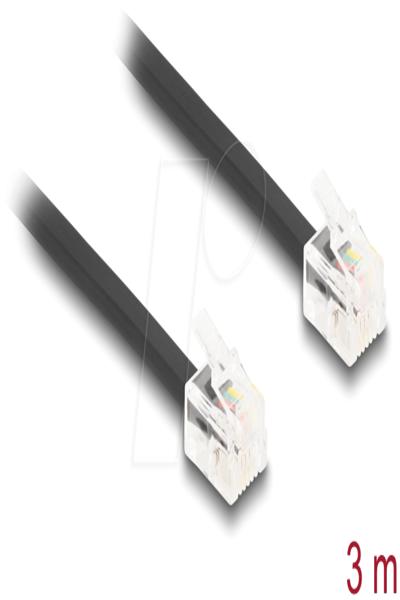 Delock Telefonkabel - RJ-11 (hane) till RJ-11 (hane) - 90619