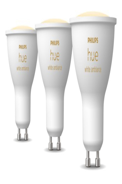 Philips Hue White Ambiance GU10 Dreierpack 3x230lm.