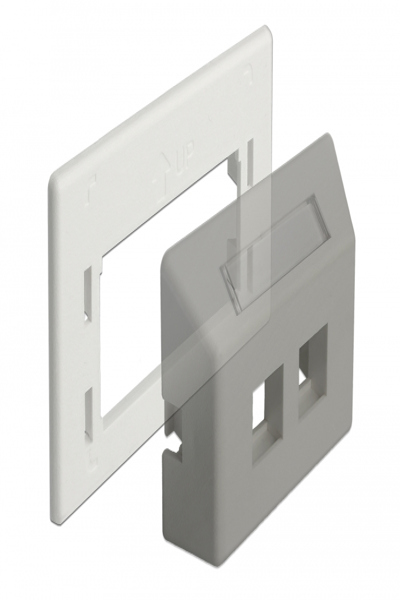 Delock Adapter för frontplatta - vit - 86290