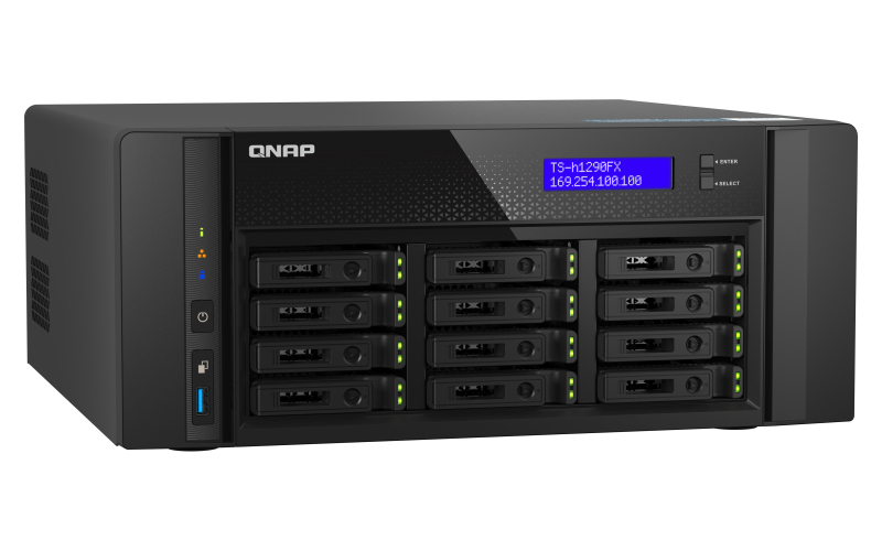 QNAP TS-h1290FX-7302P-128G 12 Bay U.2 NVMe NAS - TS-H1290FX-7302P-128G