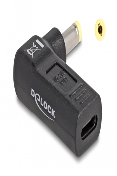 Delock Power adapter - 24 pin USB-C (F) to DC jack 4.8 x 1.7 mm (M) - 60006