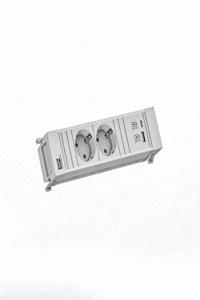 Cadre d'alimentation Bachmann 2xCEE7/3 1xUSB CA