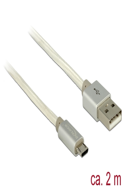 Delock USB cable - Micro-USB Type B (M) to USB (M) - 83917