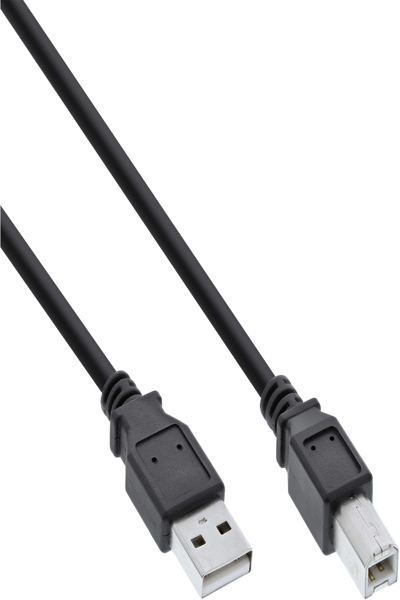 Câble USB 2.0 InLine Type A mâle / B mâle noir 2 m