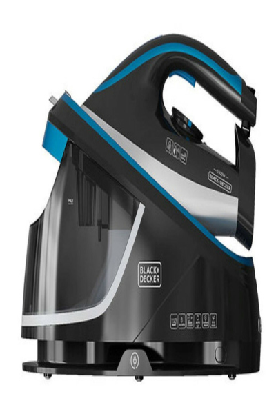 Black & Decker BXSS2401E, 2400 W, Ceramic soleplate, 5 bar, 1.5 L, 200 g/min, Black, Blue, White