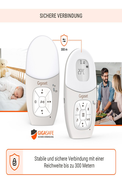 Siemens Gigaset BABY 100 Audio Baby Monitor Grey/White