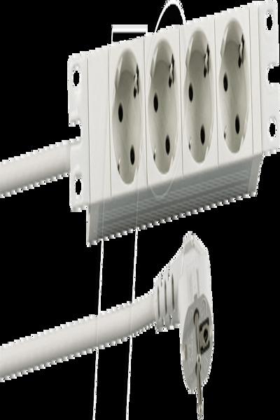 Bachmann EFB Elektronik ESP.72K - 2 m - 4 AC outlet(s) - Indoor - IP20 - 1.5 mmÃ‚Â² - Aluminium - ESP.72K