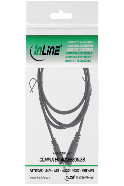 Câble audio en ligne 3,5 mm stéréo mâle/femelle 1,5 m