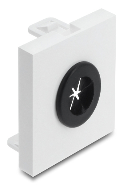 Delock Easy 45 Cable Gland round white Black - 91071