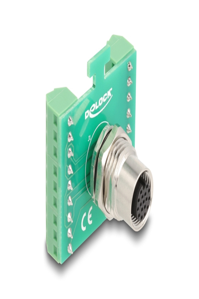 Adaptateur réseau Delock - Bornier M12 (F) 17 broches vers 18 broches