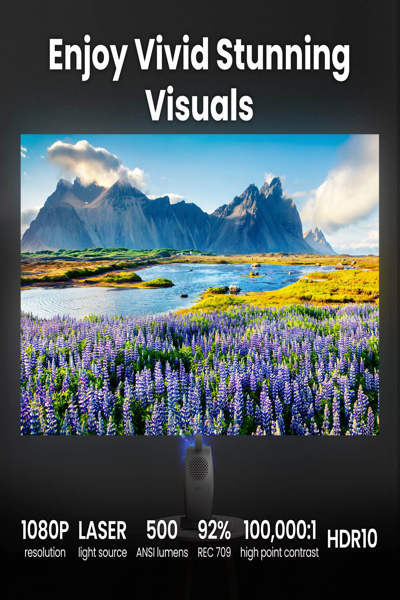 BenQ GV50P Projector Full HD 1920 x 1080 500 Ansi lumens 16 9 Black - 9H.JSR77.50E
