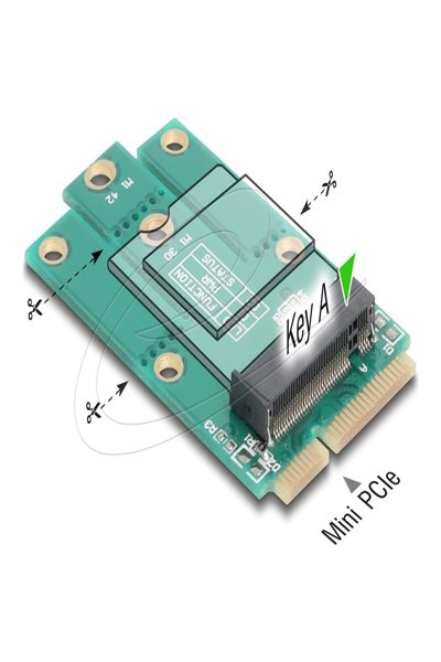 Delock 64339 - Adapter Mini PCIe Stecker> M.2 Key A Slot - 64339