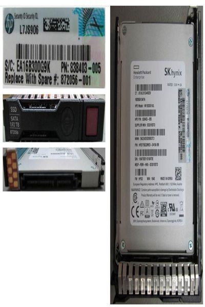 Disque SSD HPE SPS-DRV 1,92 To 6G : SFF SATA RI-1 SC (872056-001)