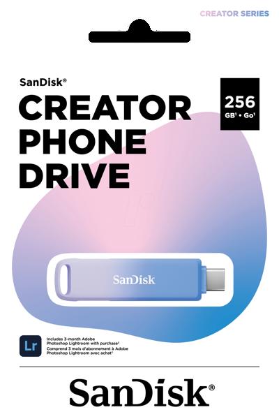 SanDisk Creator Phone Drive USB-minne - SDIXD0N-256G-GN6TP