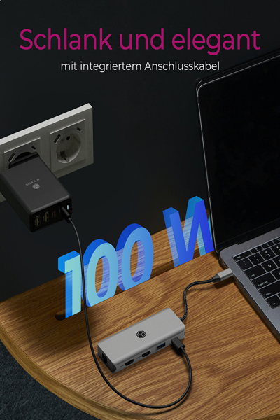 ICY BOX IB-DK4012-CPD 9-i-1 mobil dockningsstation - IB-DK4012-CPD