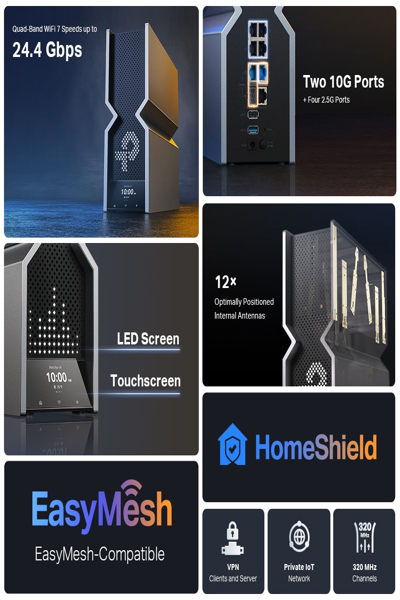 TP-LINK Archer BE900, Wi-Fi 7 (802.11be), Quad-band - ARCHER BE900