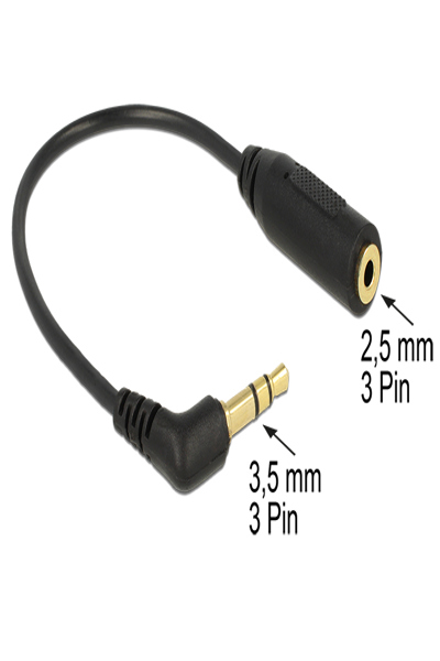 Delock Audio adapter - stereo micro jack female to mini-phone stereo 3.5 mm male - 65675