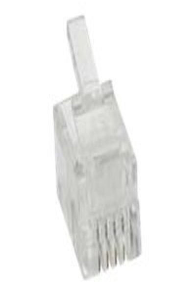 Fiche modulaire en ligne 6P4C RJ11 pour câble plat, 10 pièces