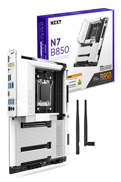 NZXT N7 B850 WIFI WHITE AM5 MOTHERBOARD - N7-B85XT-W1