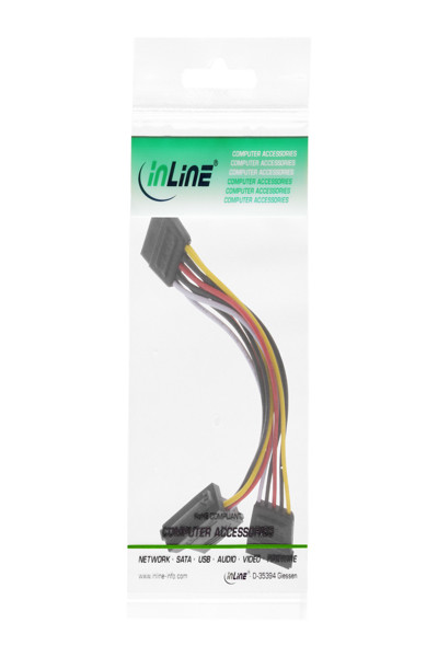 Câble d'alimentation interne SATA mâle vers 2x SATA