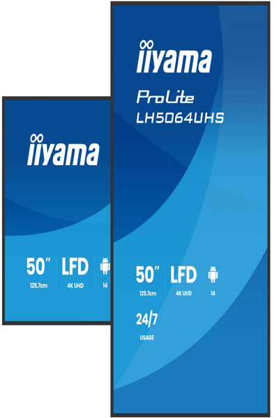 Iiyama LH5064UHS-B1AG 50 IN LCD UHD - Flat Screen - 127 cm - LH5064UHS-B1AG