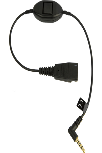 Câble pour casque Jabra - Connecteur rapide mâle vers mini-jack stéréo 3,5 mm mâle