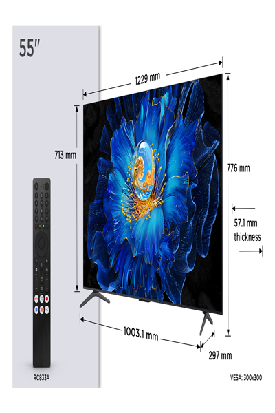 TCL 55C6KS 55"| Ultra HD 4K QD-Mini LED Smart TV 2025| Google+ Wifi| Dolby - 55" - 55C6KS