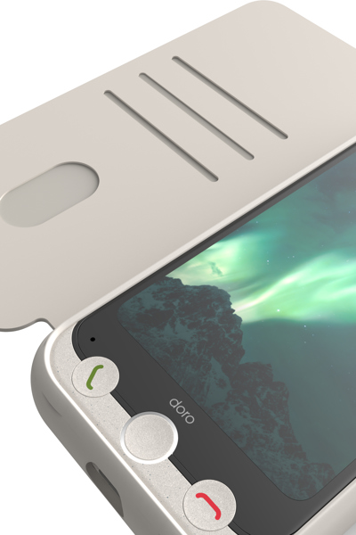 DORO AURORA A30 WALLET CASE BONE