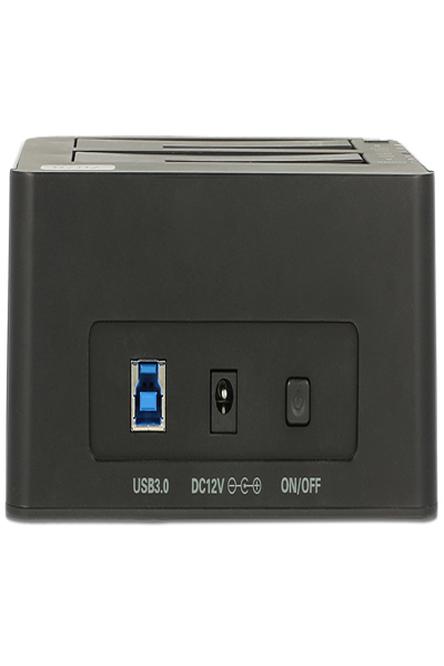 Delock Dubbel dockningsstation SATA HDD > USB 3.0 med klonfunktion - 62661