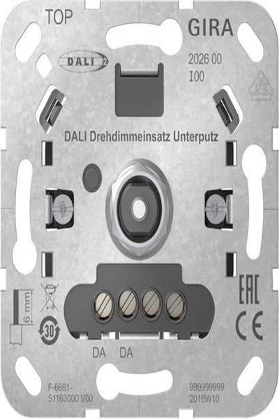 GIRA 202600 DALI Rotary Dimmer Insert UP Insert