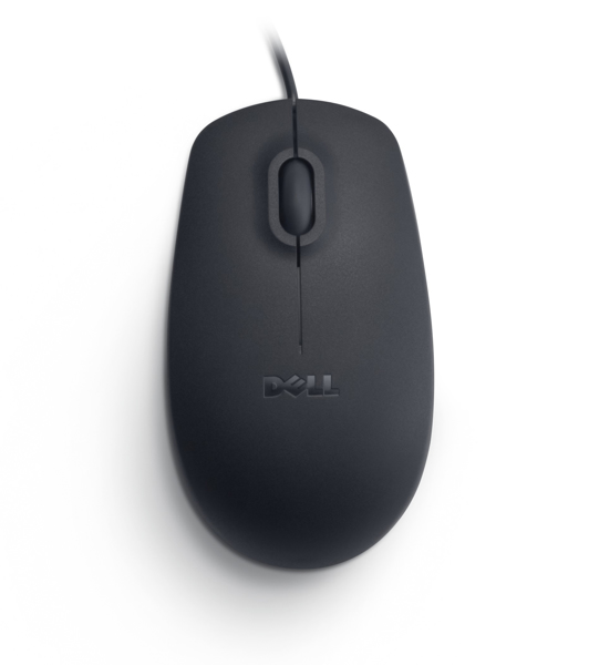 Dell USB Optical Mouse - MS111 - black - Ambidextrous - Optical - USB Type-A - 1000 DPI - Black - 570-11147