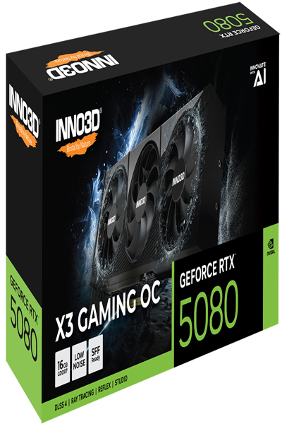 Inno3D RTX5080 X3 Gaming OC 16GB GDDR7 HDMI 3xDP - G50803-16D7X-17603930
