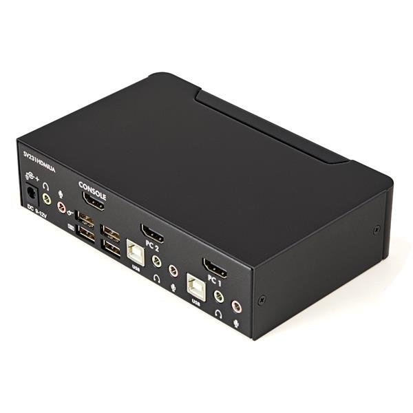 2 Port USB HDMI KVM Audio and USB 2.0 Hub - 1080p (1920 x 1200), Hotkey Support - Dual Port Video Monitor (SV231HDMIUA) KVM / audio / USB switch Desktop - SV231HDMIUA